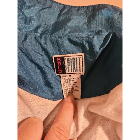 Vintage Bolo Spirit Track Suit Womens Medium Windbreaker Ladies 80s Teal Euc - Picture 4 of 11